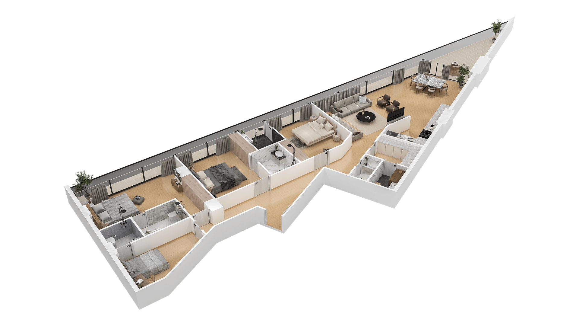 Atrium Hills Duplex Render