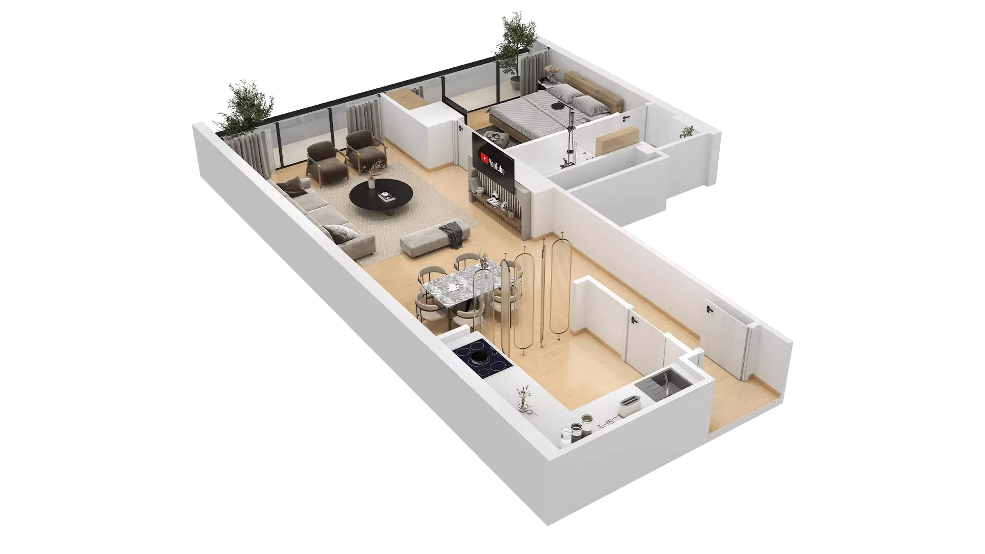 Atrium Hills 2 BHK Render